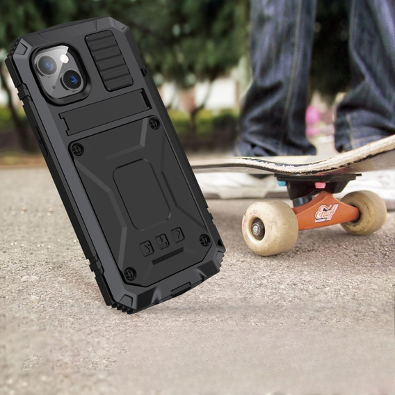 Páncélozott tok a iPhone 14, R-JUST, fekete
