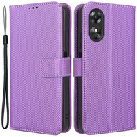 Pattintható tok a Oppo A17, Wallet Smart Magnet, lila