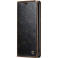 CASEME flip tok Samsung Galaxy S8+ Plus, Waxy Textured, kávé
