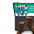 Tok + billentyűzet iPad Pro 12.9" 2022/2021/2020 (6/5/4 gen.), Dux Ducis Keyboard TouchPad, fekete