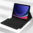 Tok + billentyűzet Samsung Galaxy Tab S9 FE, Leather Pen Slot, fekete