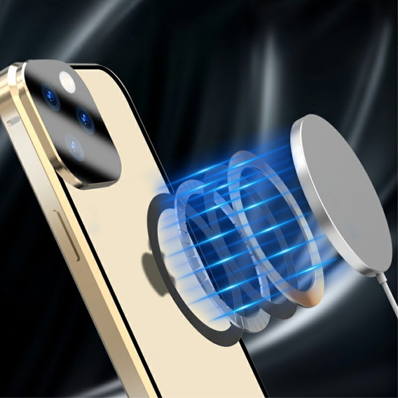 Magnetic Dual Glass MagSafe tok iPhone 15 Plus, arany