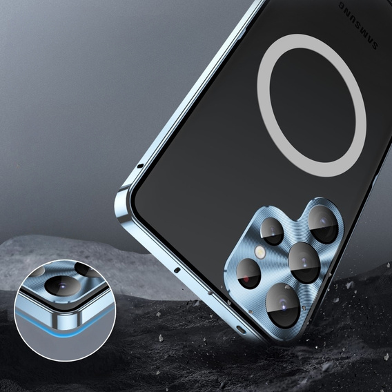 Kameravédő tok Samsung Galaxy S25 Ultra, CamShield MagSafe, kék