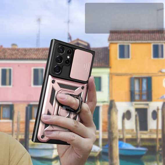 Telefontok a Samsung Galaxy S23 Ultra, CamShield Slide, rózsaszín rose gold