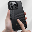 BENKS Kevlar tok iPhone 16 Pro Max, MagSafe, Carbon Fiber, fekete