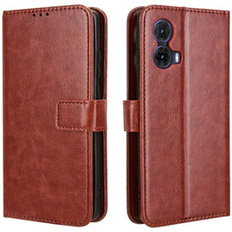 Pattintható tok a Motorola Moto G85, Crazy Horse Wallet, barna