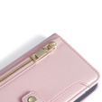 Pattintható tok a Oppo Reno 13, Wallet Zipper Pocket, rózsaszín