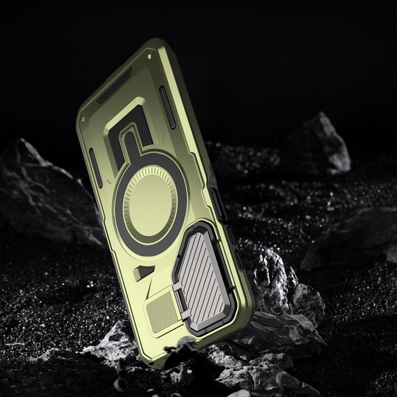 Tok Samsung Galaxy A16, Military MagSafe with camera protection, zöld
