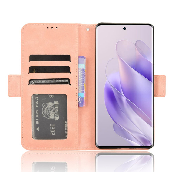 Pattintható tok a Infinix Zero 30 5G, Card Slot, rózsaszín