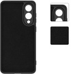 A tok Samsung Galaxy S25 Edge, Silicone Lite, fekete + 9H üveg