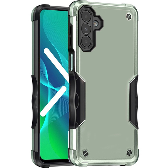 Páncélozott tok a Samsung Galaxy A14 4G/5G, Dual-Layer, zöld