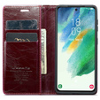 CASEME flip tok Samsung Galaxy S21 FE, Waxy Textured, piros