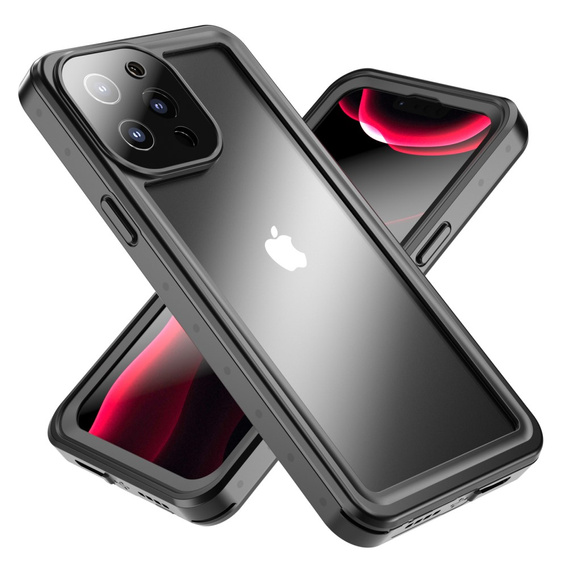 IP68 vízálló tok a iPhone 13 Pro Max, Redpepper Pro, fekete