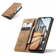 CASEME tok Samsung Galaxy M33 5G, Leather Wallet Case, barna