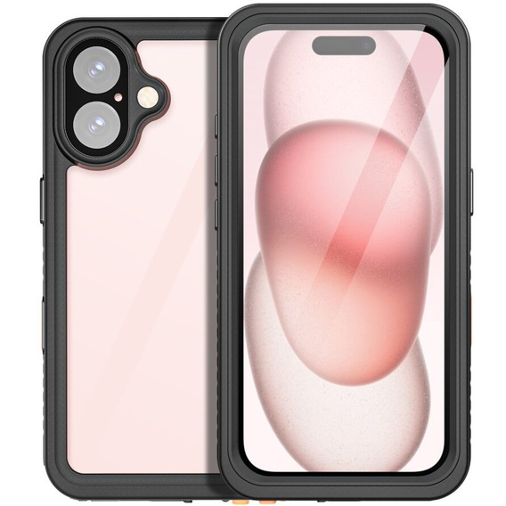 IP68 vízálló tok a iPhone 16, fekete