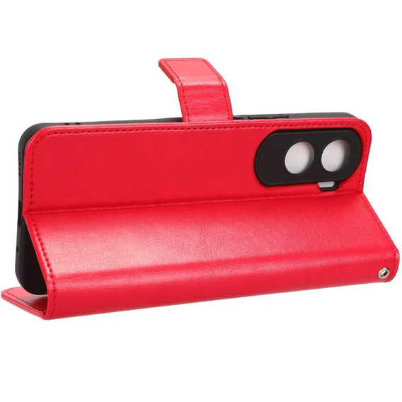 Pattintható tok a Honor 90 Lite 5G, Crazy Horse Wallet, piros