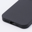 Tok iPhone 15 Pro, Aramid Fiber Cover, fekete