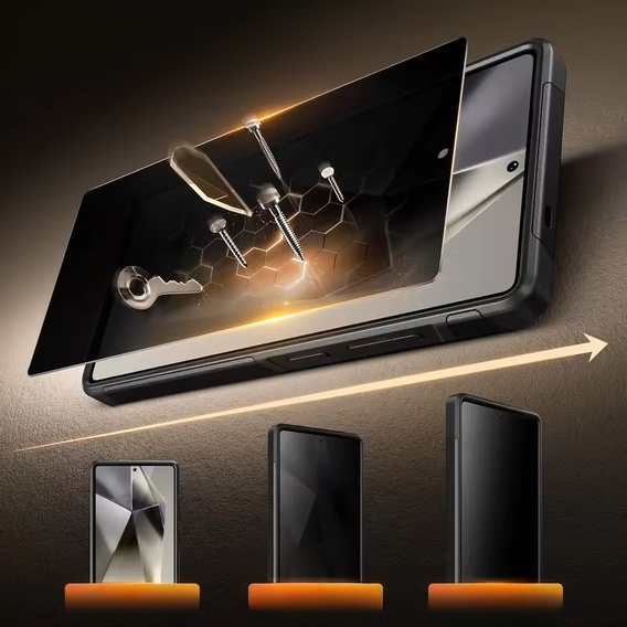 Tok Samsung Galaxy S25 Ultra, Tongate MECH sorozatú klipsz, fekete