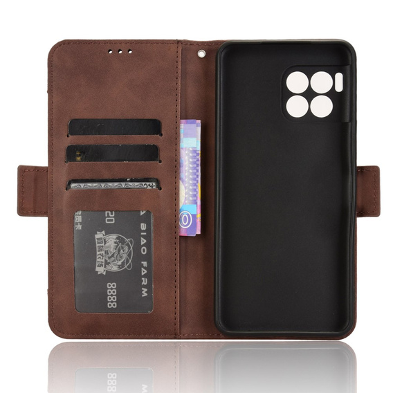 Pattintható tok a T Phone 2 Pro 5G, Card Slot, barna