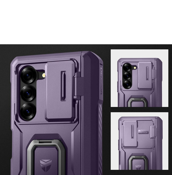Páncélozott tok a Samsung Galaxy Z Fold 6 5G, Dexnor Full Body S-Pen Slot, lila