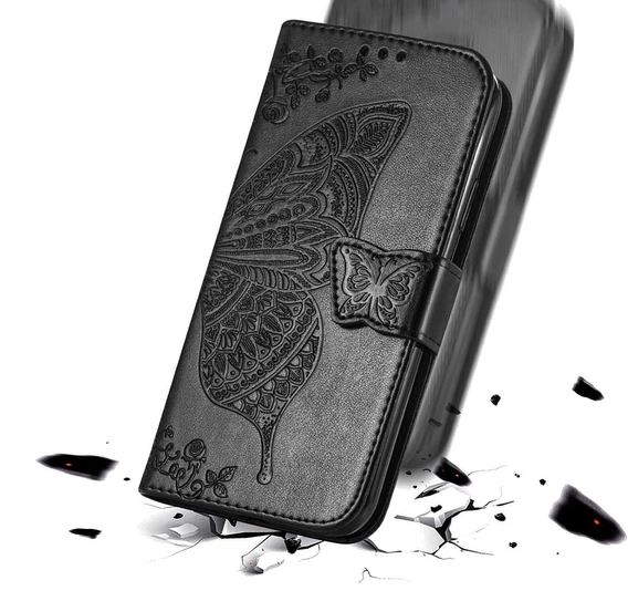 Pattintható tok a Realme 12 Pro 5G / 12 Pro+ 5G, Butterfly, fekete