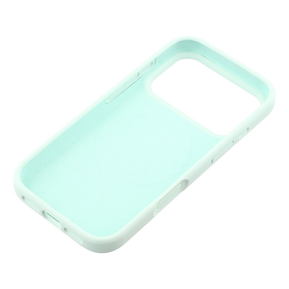 Szilikonhüvely iPhone 17 Pro készülékhez, MagSafe, ütésgátló, zöld