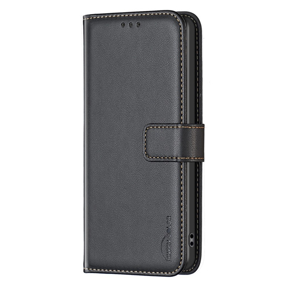 Pattintható tok a Samsung Galaxy A55 5G,BINFEN Wallet, fekete