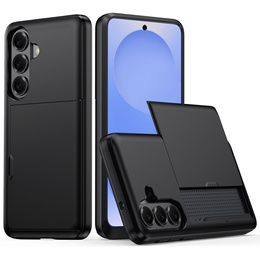 Tárca kártyatartóval Samsung Galaxy S26-hoz, fekete