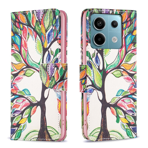 Pattintható tok a Xiaomi Redmi Note 13 Pro 5G, Wallet, Tree of Life