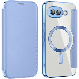 Pattintható tok a Google Pixel 9A, RFID Wallet MagSafe CamShield, kék