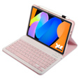 Bluetooth billentyűzet tok Lenovo Idea Tab 11" 2025 TB336FU TB336ZU TB336ZU, rózsaszínű