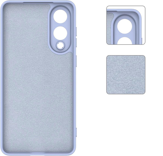 A tok Samsung Galaxy S25 Edge, Silicone Lite, lila + 9H üveg