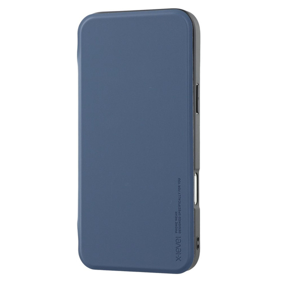 X-LEVEL tok iPhone 16 Pro készülékhez, Magnetic Card Holder, kék