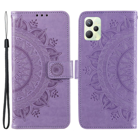 Pattintható tok a Realme C35, Mandala, kék