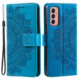 Pattintható tok a Samsung Galaxy A14 4G/5G, Mandala, kék