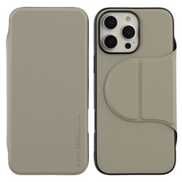 X-LEVEL tok iPhone 16 Pro Max készülékhez, Magnetic Card Holder, szürke