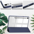 Tok Samsung Galaxy Tab S10 Lite / S10 FE / S9 FE, Smartcase Hybrid, tolltartó résszel, sötétkék