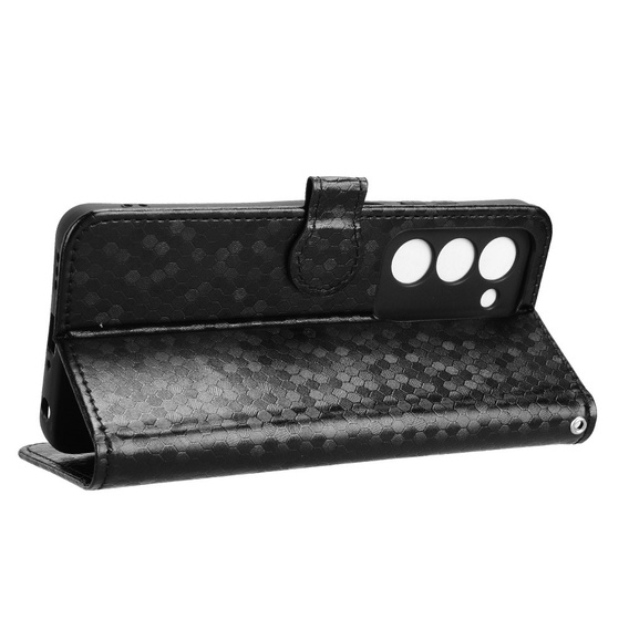Flap tok Oppo A5 5G / A5m, Wallet Rhombus, fekete