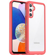 Telefontok a Samsung Galaxy A14 4G/5G, Fusion Hybrid, átlátszó / piros