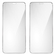 2x edzett üveg a iPhone 12/12 Pro, ERBORD 9H Hard Glass a képernyőn