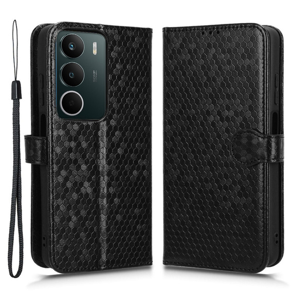 Flap tok Realme C71, Wallet Rhombus, fekete