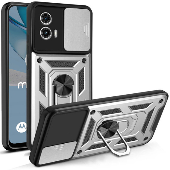 Telefontok a Motorola Moto G53 5G, CamShield Slide, ezüst