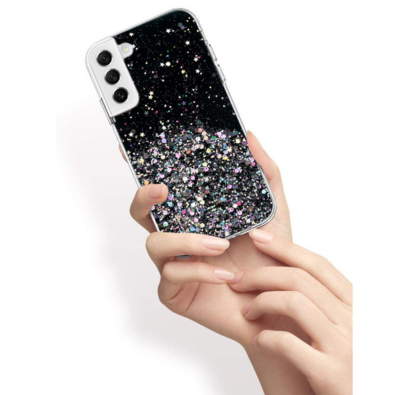 Telefontok a Samsung Galaxy S22+ Plus 5G, Glittery, fekete