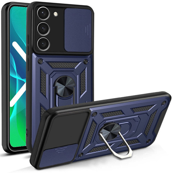 Telefontok a Samsung Galaxy S23, CamShield Slide, tengerészkék