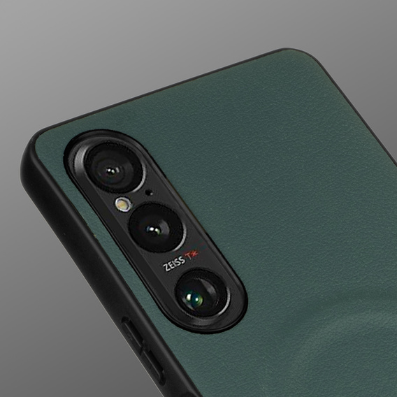 Telefontok a Sony Xperia 1 VI, Leather Hybrid MagSafe, zöld