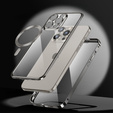 Tok iPhone 15 Pro Max készülékhez, Privacy Dual Glass, MagSafe-hoz, ezüst