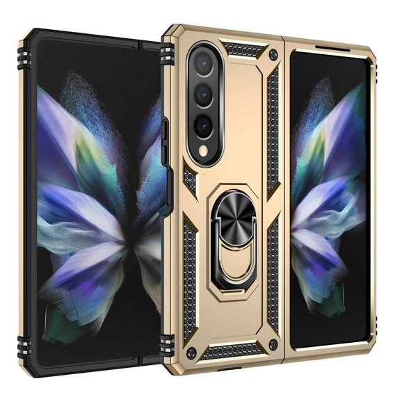 Páncélozott telefontok a Samsung Galaxy Z Fold 4 5G, Nox Case Ring, arany
