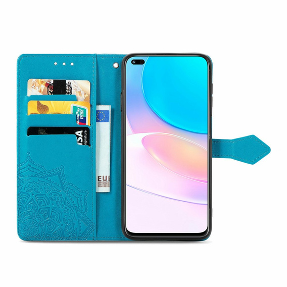 Pattintható tok a Huawei nova 8i, Mandala, kék