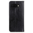 Pattintható tok Google Pixel 9A, Split Leather, fekete