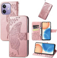 Pattintható tok a Oppo A40 / Oppo A40m, Butterfly, rózsaszín rose gold